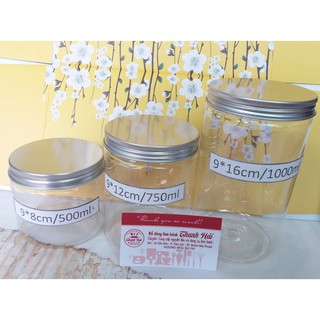 Hủ Nhựa Nắp Nhôm 500ml - 750ml - 1000ml - 1260ml ( Set 10 Hủ).