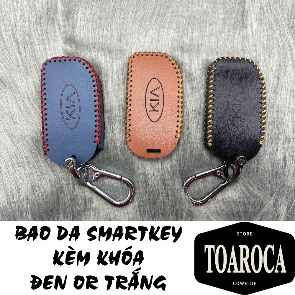 Bao Da Chìa Khóa Smartkey Ô Tô Kia Cerato 2019, Cerato 2020, Corento 2021 Da Bò Cao Cấp Handmade Toaroca