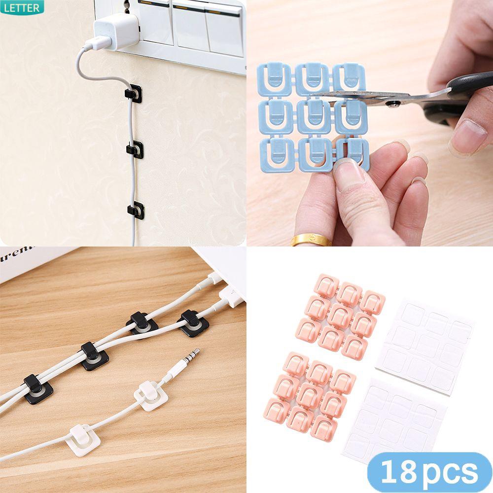 Bộ 18 Giá Đỡ Dây Cáp Gắn Tường Tiện Dụng Cho Văn Phòng/ Nhà Cửa