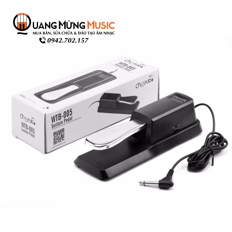 Pedal đa năng Cherub WTB-005 cho Đàn Organ, Piano, Trống Điện Tử - Bàn đạp tạo tiếng vang Sustain Keyboard (Chính Hãng)