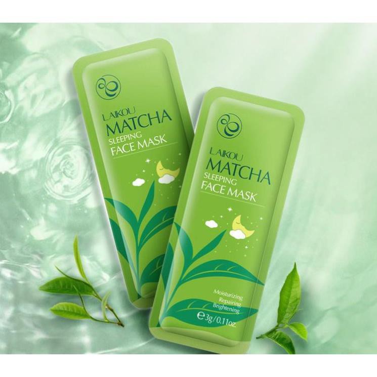 Mặt Nạ Ngủ Matcha Laikou Nội Địa Trung (Túi 15 Gói)