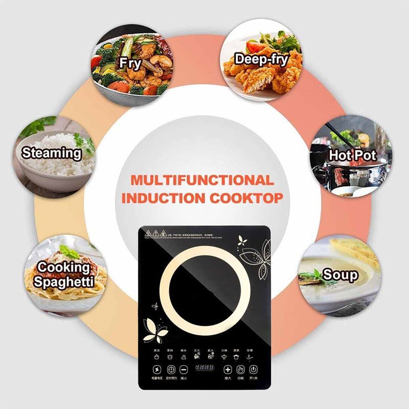 Bếp Từ Cảm Ứng PESKOE Mặt Kính Chịu Nhiệt Lên Tới 600 Độ C