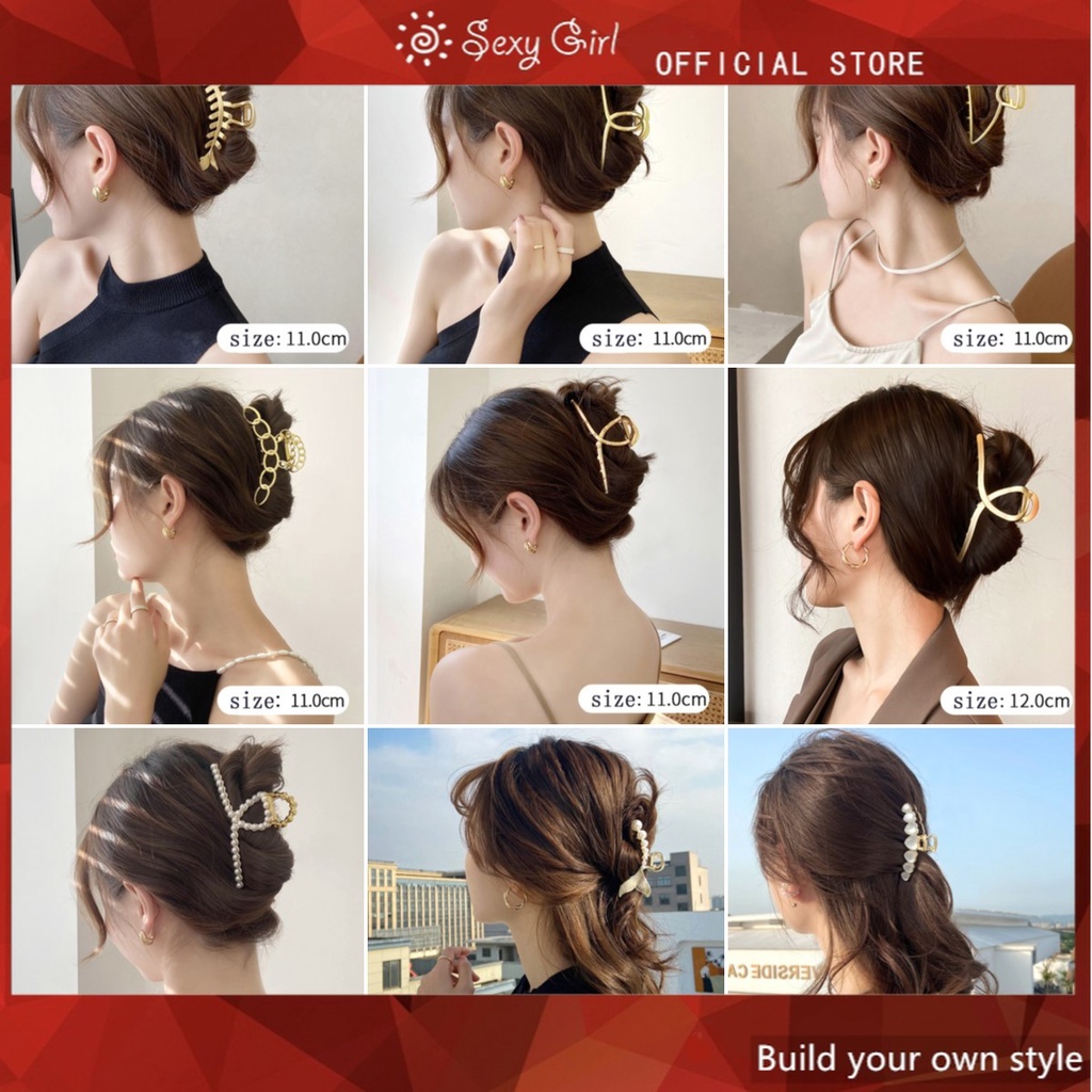 Kẹp Tóc Kim Loại Đính Ngọc Trai Giả Quyến Rũ Dành Cho Nữ