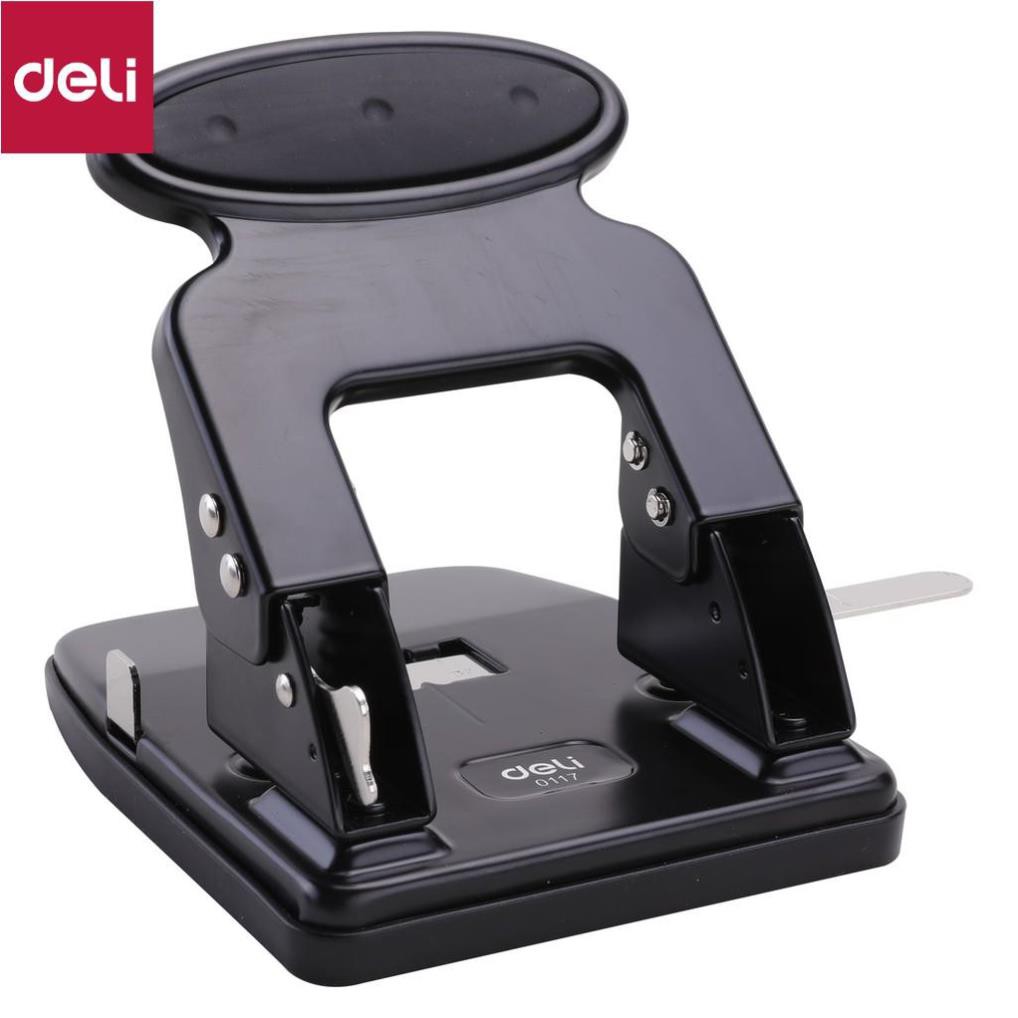 Máy đục lỗ kim loại 35 tờ Deli, Đen, xanh dương, ghi xám - 1 cái E0117 [Deli]