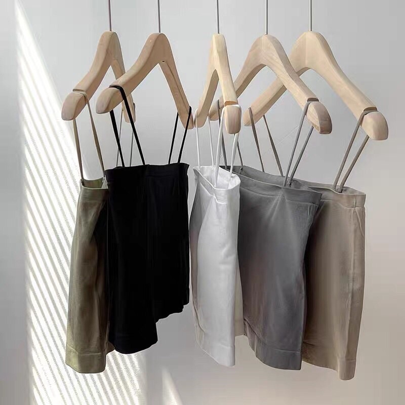 Áo bra ống 2 dây cotton mềm mịn co giãn có đệm mút may cố định 2066