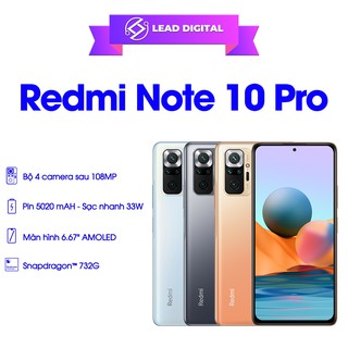 Điện thoại Xiaomi Note 10 Pro 6/128GB Chip Snapdragon 732G Camera 108MP - Pin 5020mA Hàng chính hãng - BH 18 Tháng