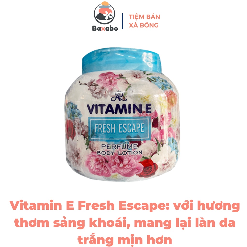 KEM DƯỠNG ẨM TRẮNG DA BODY HƯƠNG NƯỚC HOA VITAMIN E ARON THÁI LAN-KEM DƯỠNG FRESH ESCAPE VITAMIN E ARO