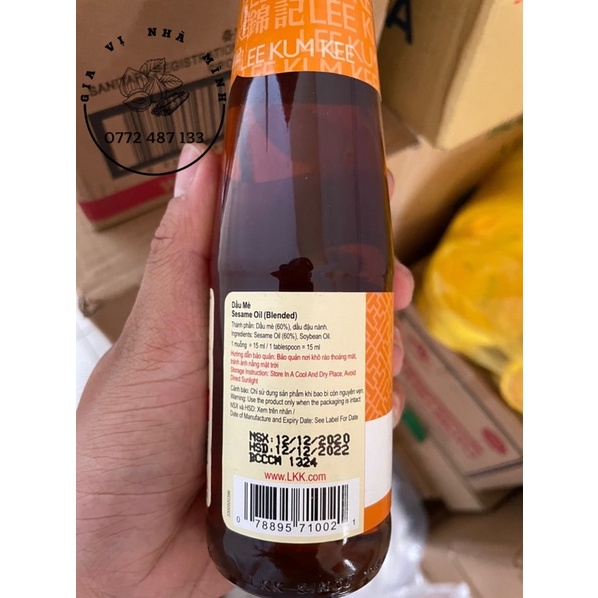 DẦU MÈ SESAME OLL (BLENDED) LEE KUM KEE 207ML