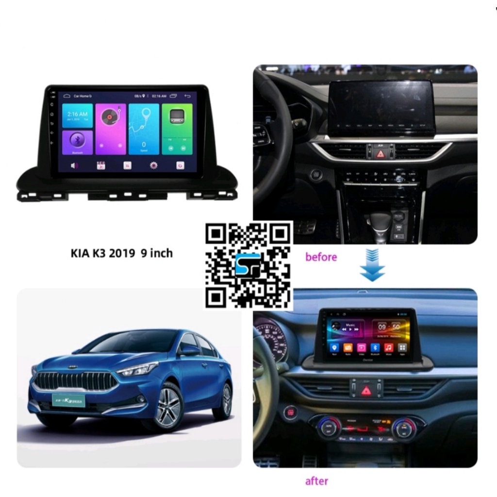 Mặt dưỡng màn hình kèm jack zin KIA CERATO 2019-2020