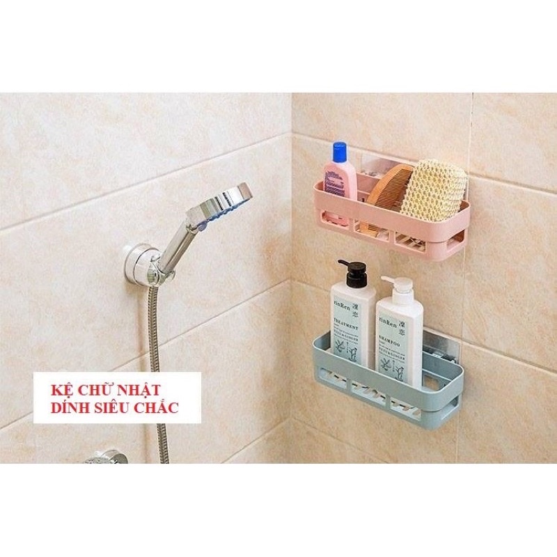 KHAY KỆ NHỰA DÁN TƯỜNG HÌNH CHỮ NHẬT