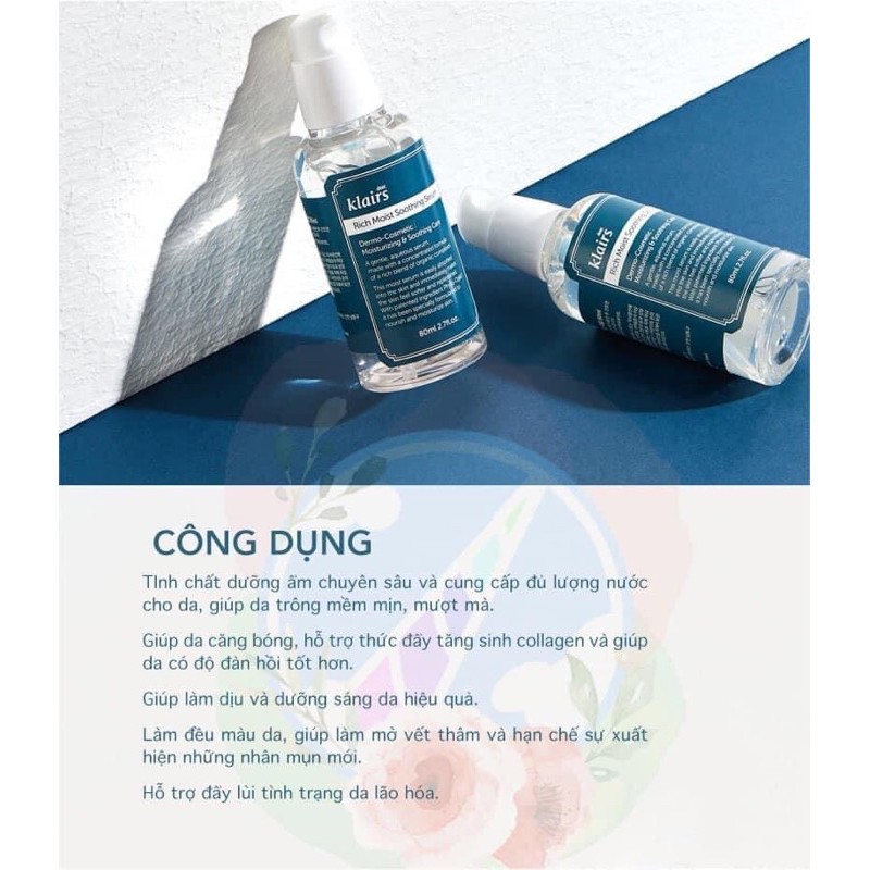 TINH CHẤT / SERUM KLAIRS RICH MOIST SMOOTHING