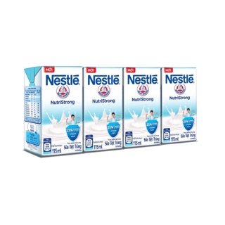 Lốc 4 hộp sữa tươi tiệt trùng Nestle Nutristrong 115ml có đường