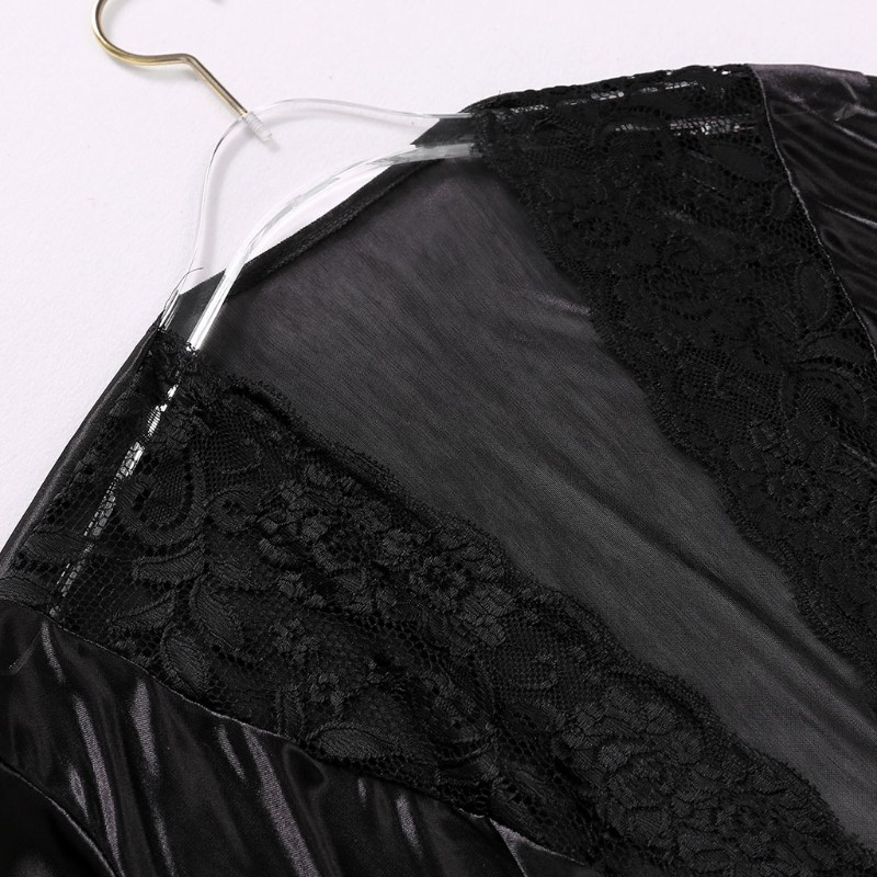 Áo choàng ngủ Kimono dài chất lụa lạnh quyến rũ cho phái nữ | BigBuy360 - bigbuy360.vn