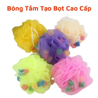 Bông Tắm Tạo Bọt Chà Lưng Cao Cấp Có Dây Cầm Tay