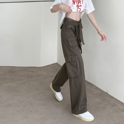 Quần jean dài ống rộng thiết kế độc đáo thời trang dành cho nữ