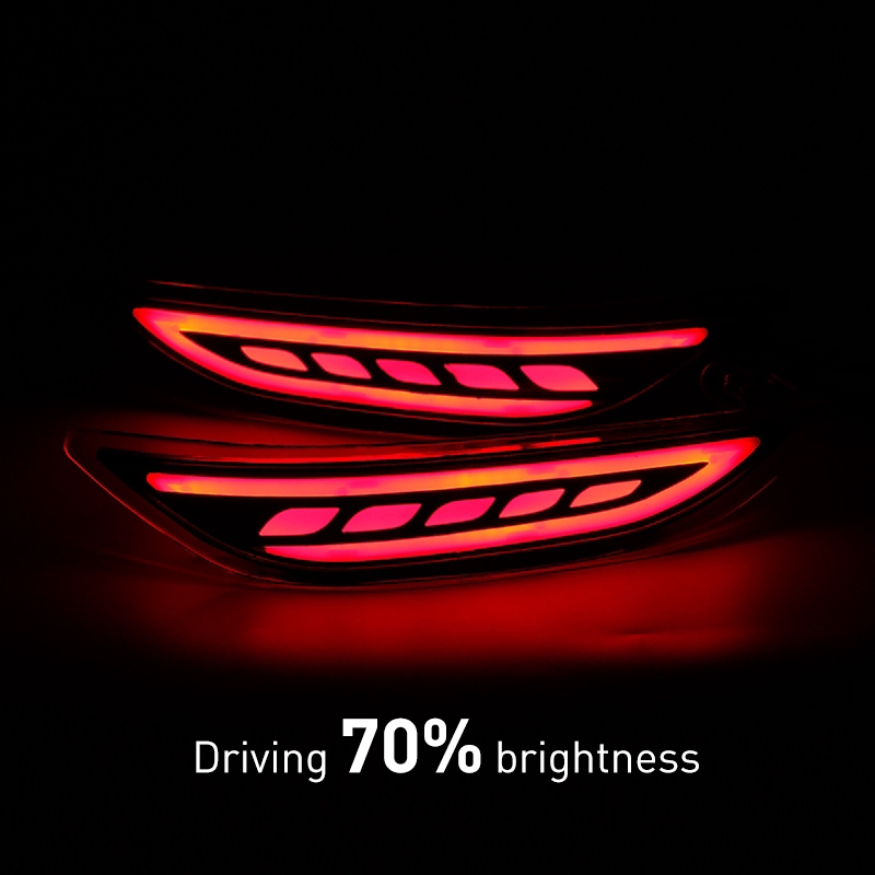 Đèn phanh LED gắn gầm cản sau xe ô tô màu đỏ cho Honda City 2014 2015 2016