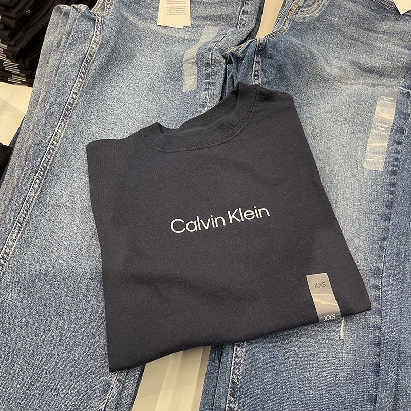 Áo Thun Cotton Cổ Tròn In Chữ Calvin Klein/CK New York Cho Nữ