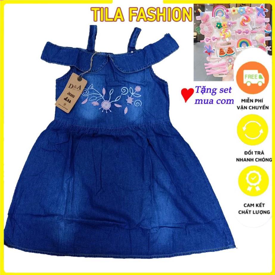 Váy bé gái mùa hè váy bé gái size đại Đầm bé gái 24-40 kí dễ thương thêu hoa xinh