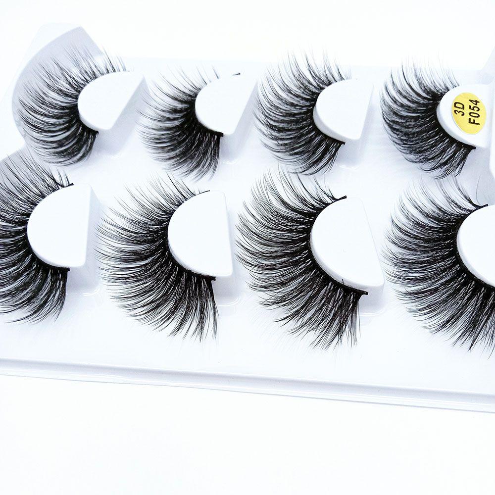 Lông Mi Giả 3D Bằng Sợi Lông Chồn Trang Điểm Mắt Không Cần Khoan Lỗ