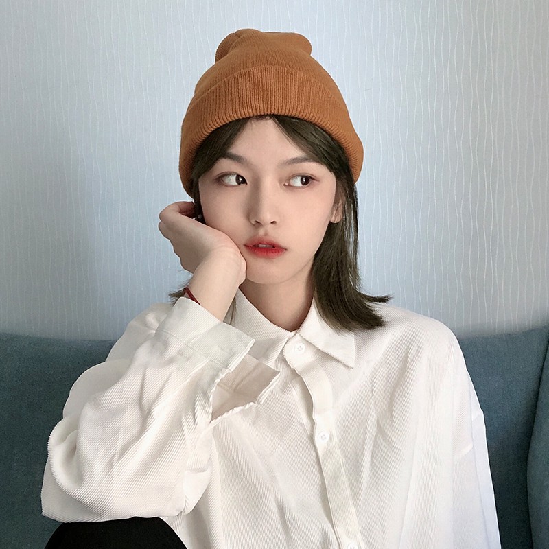 Mũ len kiểu dáng đơn giản phong cách Hàn Quốc chất lượng cao