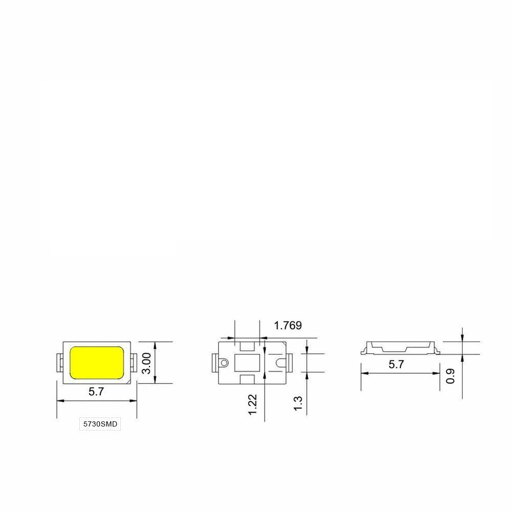 Set 100 Điốt Đèn Led Mini 0.5w 5730 35-40lm Smd Chuyên Dụng