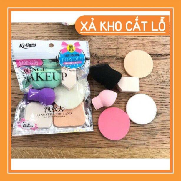 [Giá siêu sỉ] Bộ 6 Bông Mút Trang Điểm Keli Sponge Makeup | BigBuy360 - bigbuy360.vn