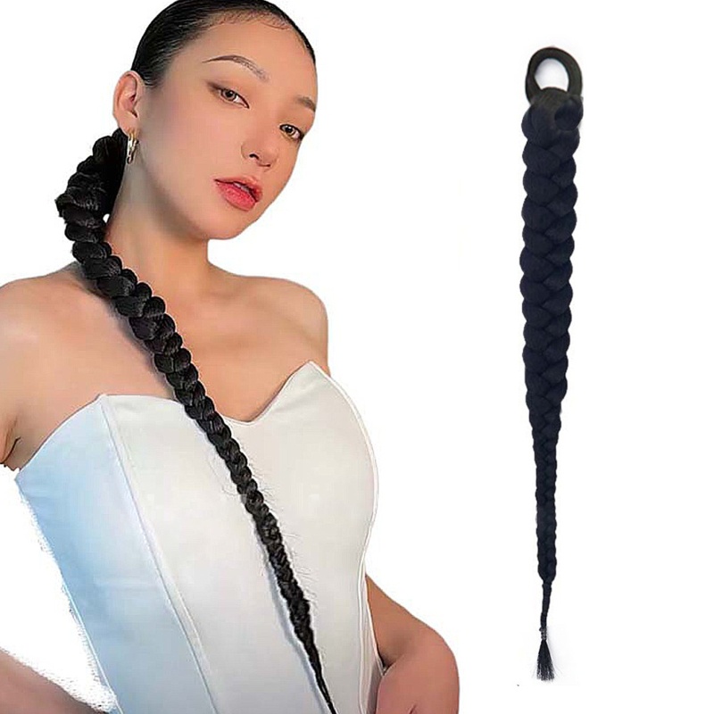 Oneri Dây Bện Đuôi Ngựa Bằng Sợi Tổng Hợp Phong Cách Trung Hoa Dành Cho Bé Gái Đấm Bốc