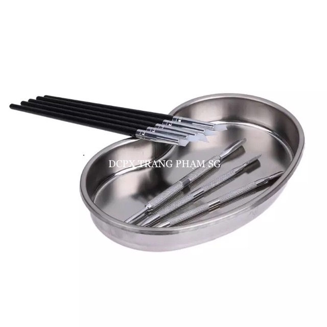 KHAY INOX HẠT ĐẬU 21cm ĐỰNG DỤ CỤ Y TẾ | Dụng Cụ Phun Xăm