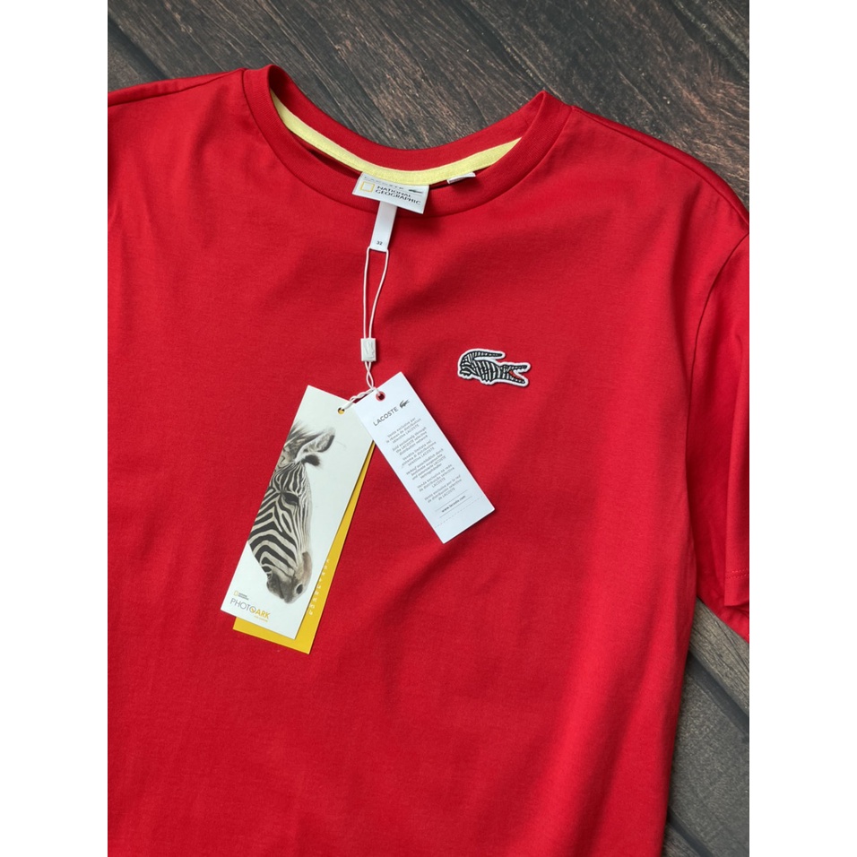 Áo Lacoste National Geographic logo cá sấu size 32