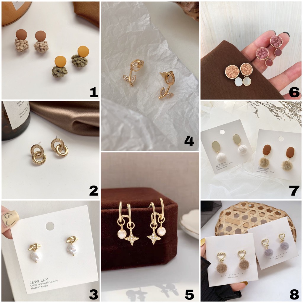 Khuyên tai cục bông, Khuyên tai hoa hồng, Khuyên tai nhỏ