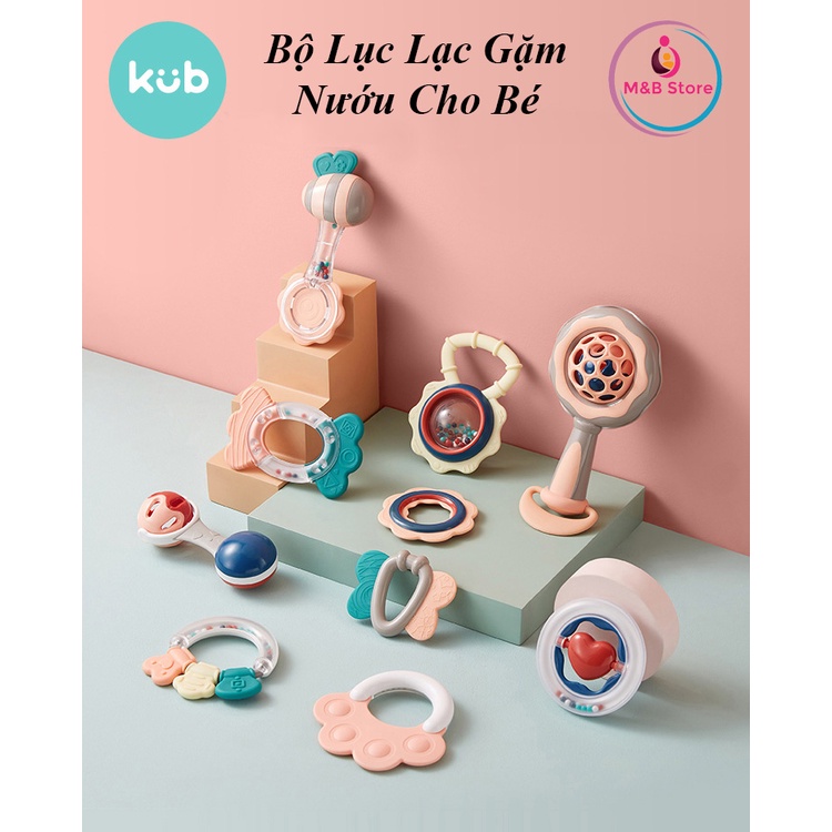 Set Đồ Chơi Lục Lạc, Gặm Nướu Cho Trẻ Sơ Sinh 10 Món - KUB, Phát Triển Đa Giác Quan