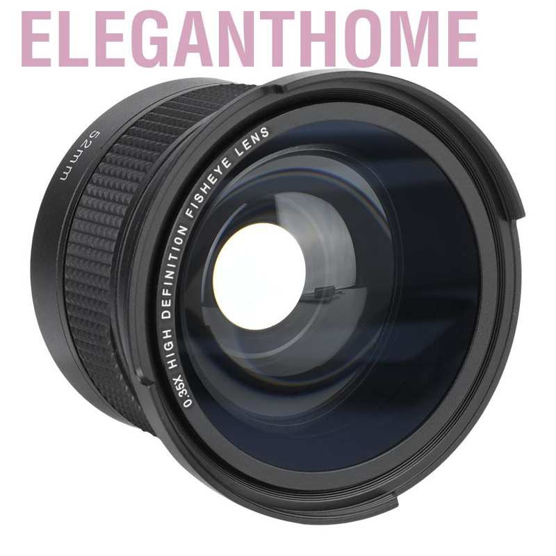 Ống Kính Fisheye Góc Rộng 52mm 0.35x Cho Canon Slr Dslr