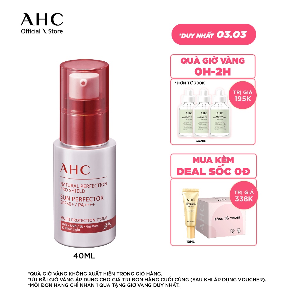 Kem Chống Nắng AHC Natural Perfection Pro Shield Sun Perfector 40ml