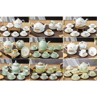 50+ Bộ ấm chén Bát tràng dung giá nhà lò gốm lạc việt