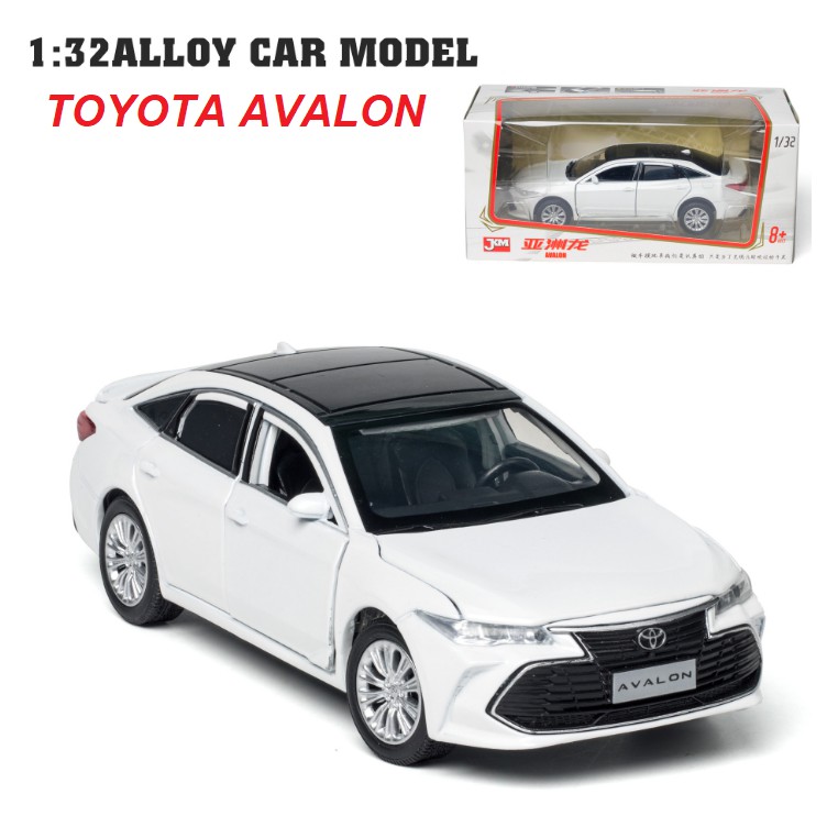 Mô hình xe ô tô Toyota Avalon 1:32 - xe đồ chơi trẻ em bằng kim loại chạy cót có đèn và âm thanh động cơ