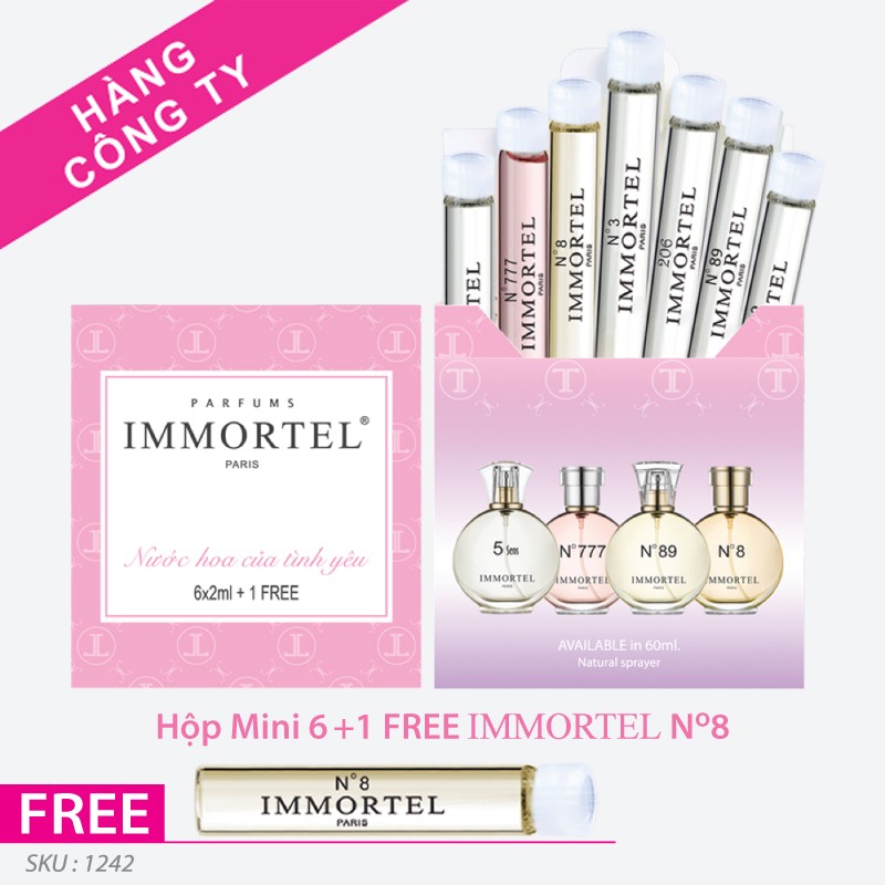 Bộ Nước Hoa Mini 6+1 Free_SKU:1242  (5sens.No777.No8.No3.206.No89)+No8 | Thế Giới Skin Care