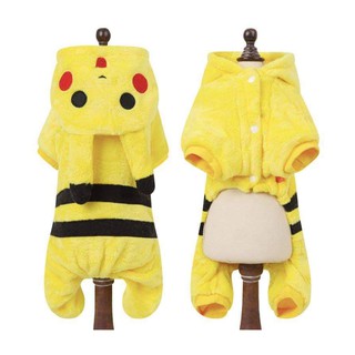 Quần Áo Chó Mèo -Áo pikachu