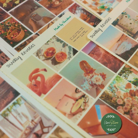 Sticker photo - ảnh sticker sunday dùng để trang trí sổ tay phong cách vintage - made by unistore