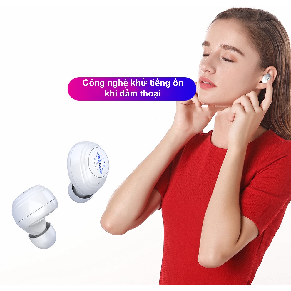 Tai nghe Bluetooth không dây Zealot H19 âm thanh Hifi chống nước, 4 giờ nghe nhạc, kết nối Bluetooth TWS 5.0 - BH 1 năm