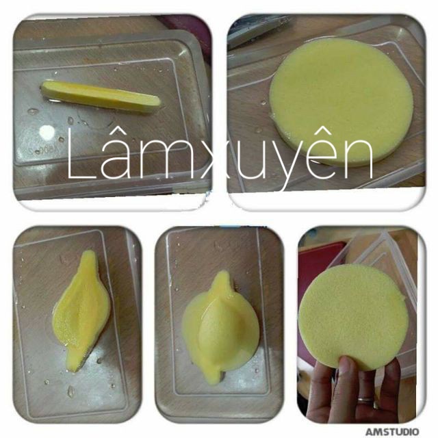 Bông nở rửa mặt bọt biển mềm mịn thấm hút