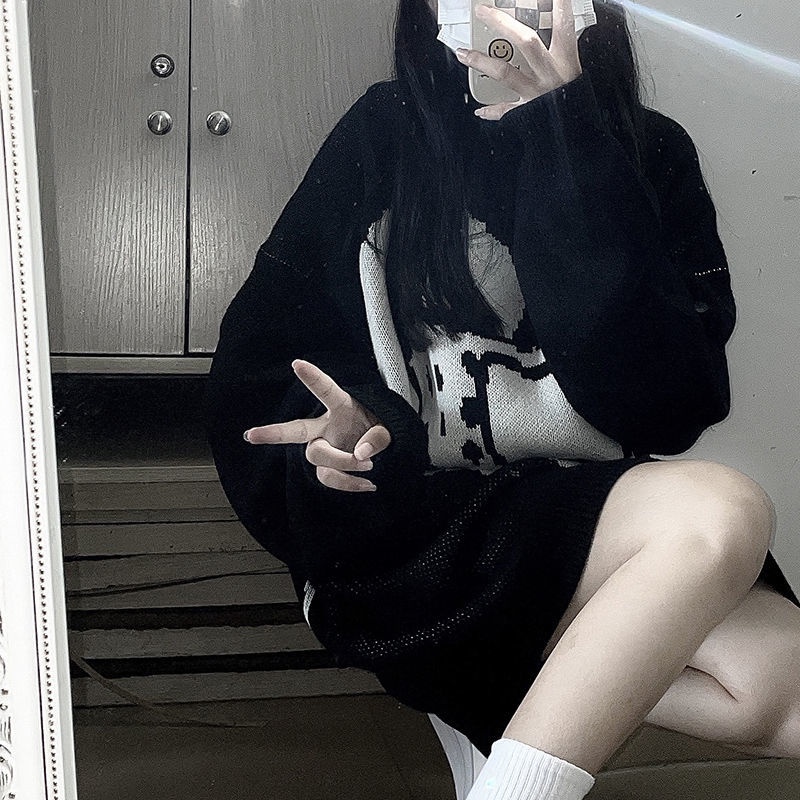Áo sweater nữ dáng rộng thời trang mùa xuân thu mới