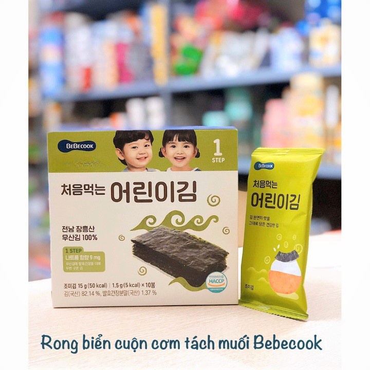 Hộp rong biển tách muối BEBECOOK cho bé 12m+