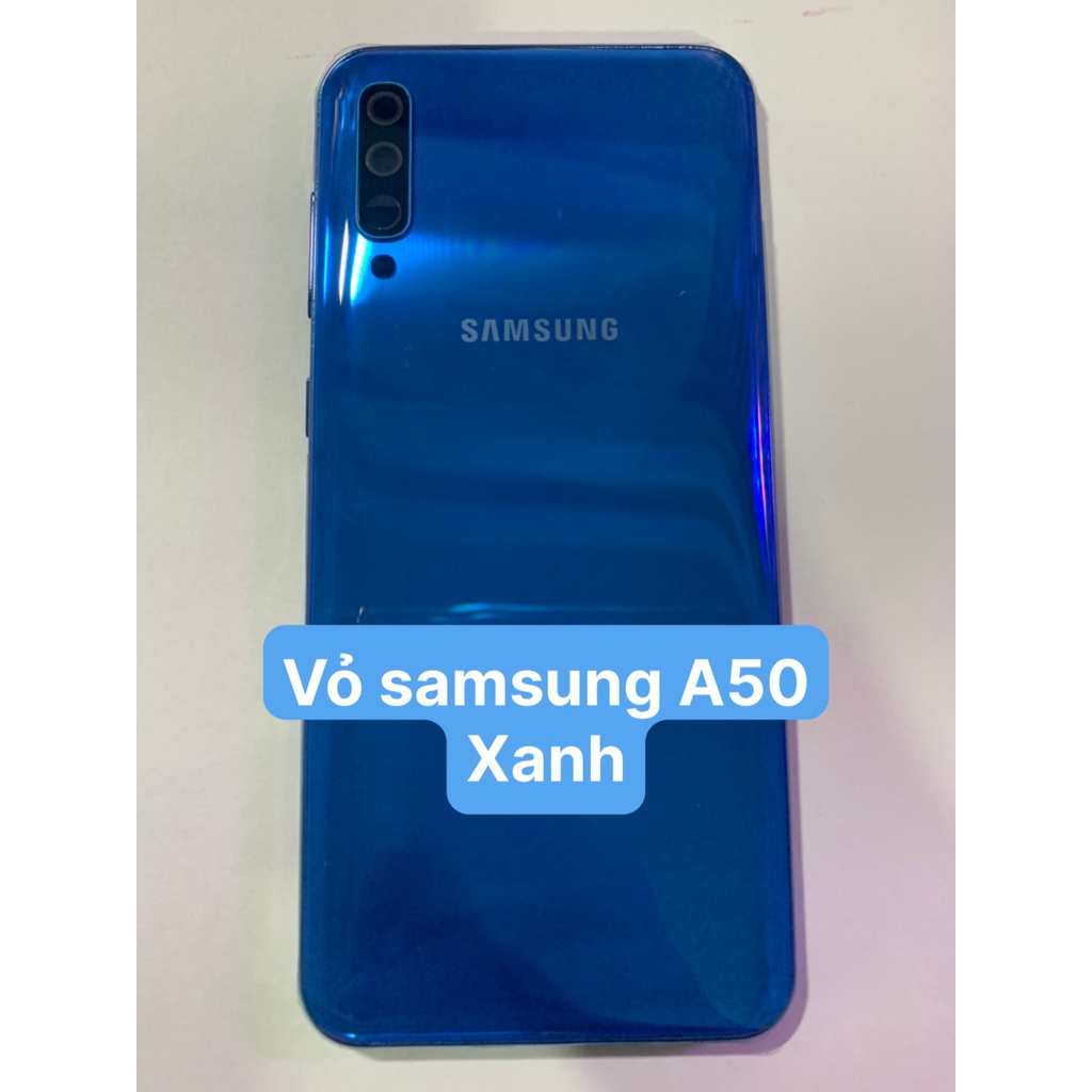 Bộ xương vỏ samsung A50 - (gồm lưng, xương, sườn, phím, cụm kính camera)