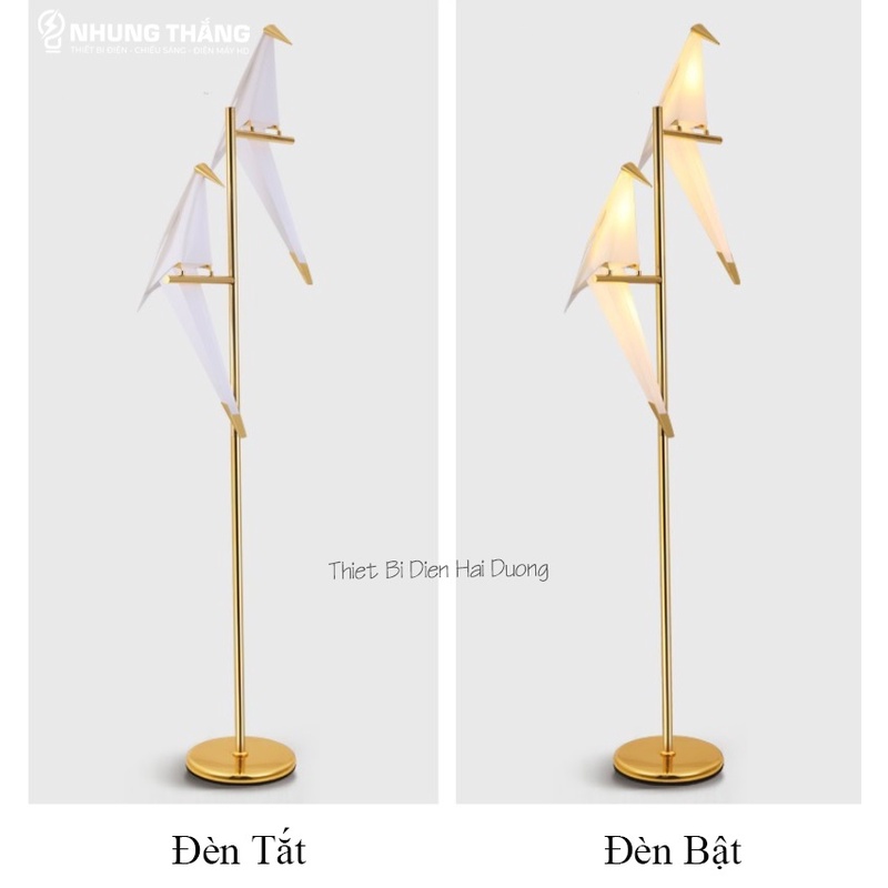Đèn Cây Đứng 2 Chim Hạc Cao Cấp DB-C2 - Cao 182cm - Kiểu Dáng Sang Trọng - Trang Trí Phòng Khách,Phòng Ngủ,Đọc Sách