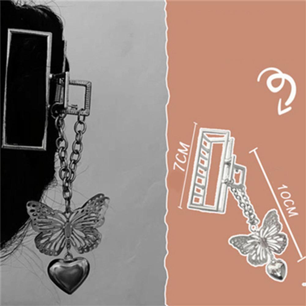 Kẹp Tóc Càng Cua Hình Trái Tim / Bướm / Bướm Rỗng Phối Tua Rua Thời Trang Cho Nữ