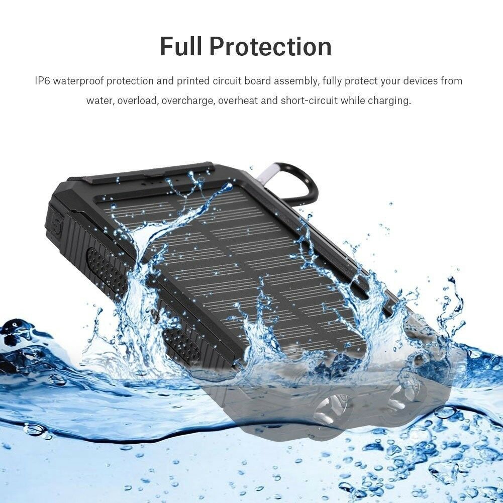 Bộ sạc dự phòng KRECOO công suất cao 20000mAh dùng được năng lượng mặt trời