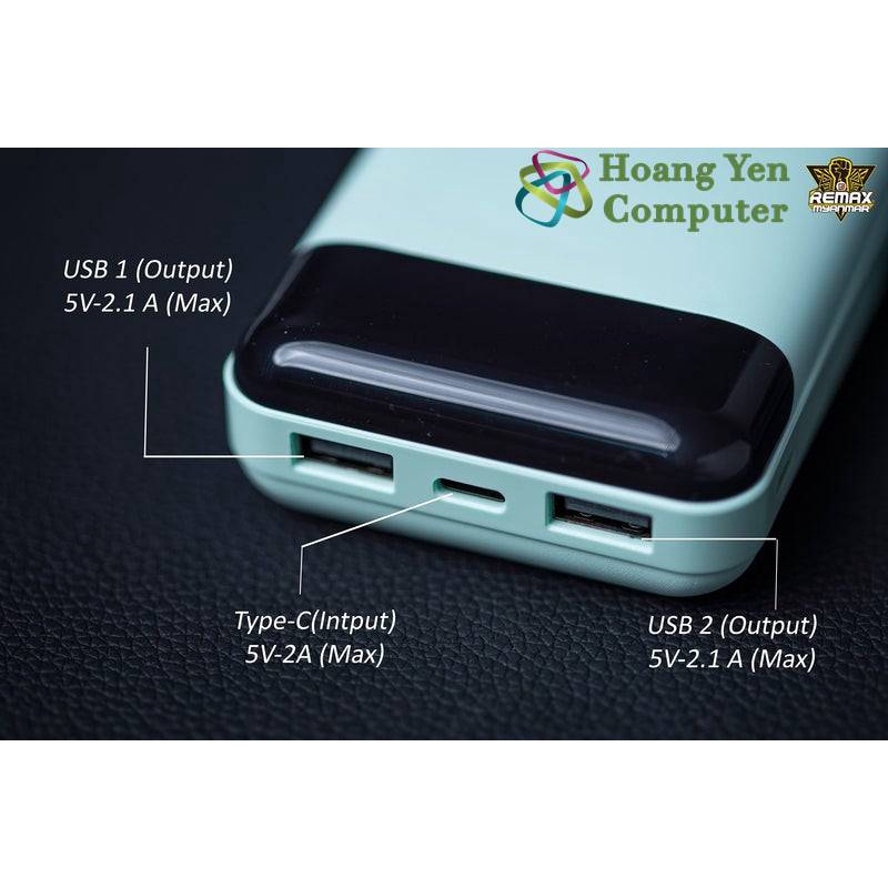 Sạc Dự Phòng Remax RPP-195 20000mah (2 Cổng Sạc Vào - 2 Cổng Sạc Ra) - BH 12 Tháng Chính Hãng - Hoàng Yến Computer