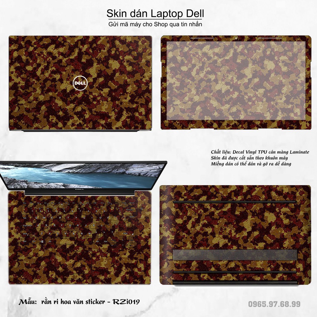 Skin dán Laptop Dell in hình rằn ri _nhiều mẫu 3 (inbox mã máy cho Shop)