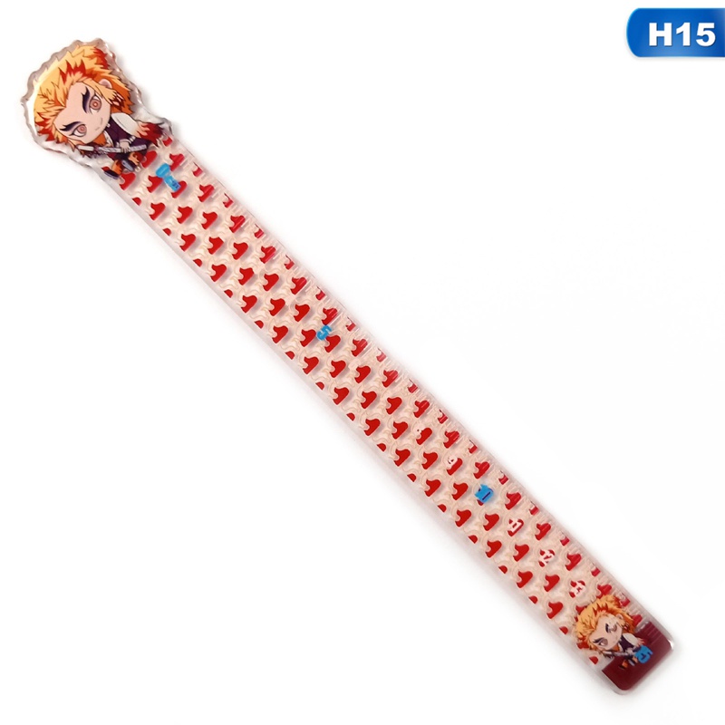 Thước Kẻ Acrylic Họa Tiết Hoạt Hình Anime Kimetsu No Yaiba Dễ Thương