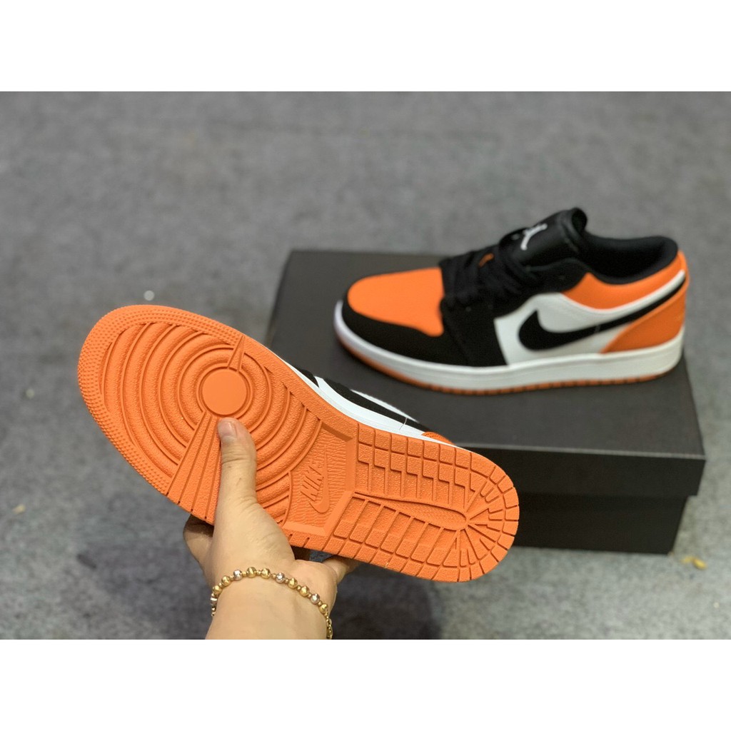 Giày jd đen cam low 11 SC